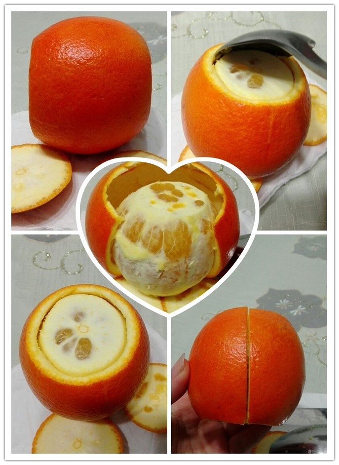 一分钟速剥橙子简单快捷不伤手的做法 步骤3